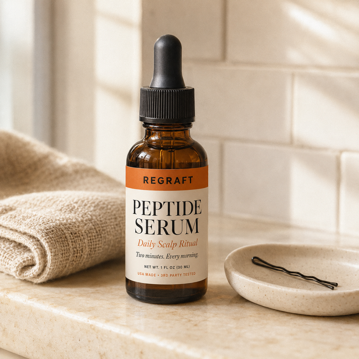Peptide Hair & Scalp Serum — 5 Bioengineered Peptides + Botanical Complex