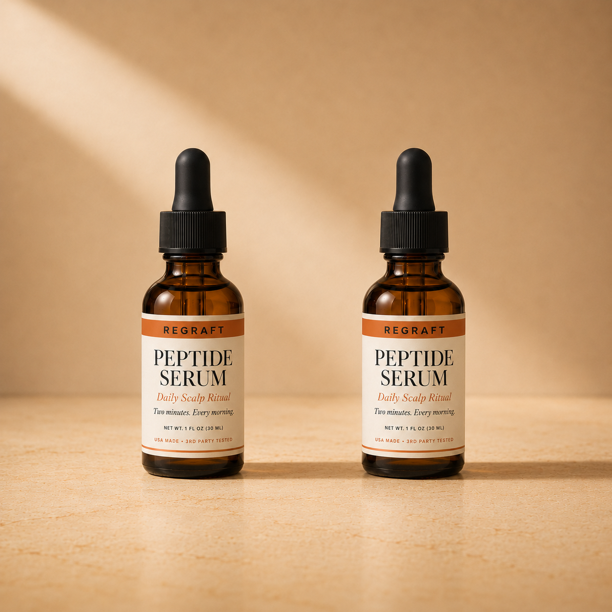 Peptide Hair & Scalp Serum — 5 Bioengineered Peptides + Botanical Complex - 2 Pack